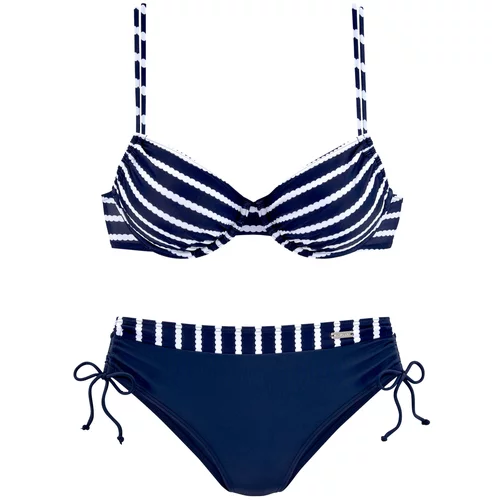 Lascana Bikini mornarsko plava / bijela