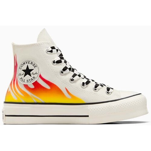 Converse Ženske patike chuck taylor all star lift platform flames Cene