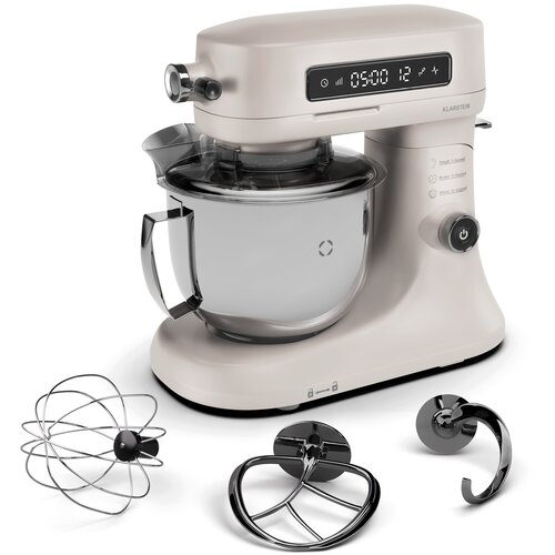 Klarstein chiara kuhinjski robot | 1600 w | 12 postavki | zdjela od nehrđajućeg čelika | lcd zaslon | uključujući pribor Cene