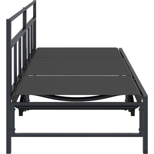  Ležaljka Crna 200 x 62 x 59 5 cm Tekstilen - bez jastučića Slike