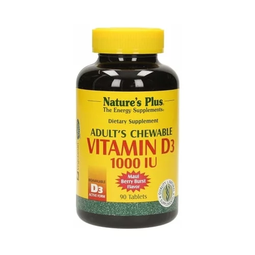 Nature's Plus vitamin D3 1000 IE žvečljive tablete