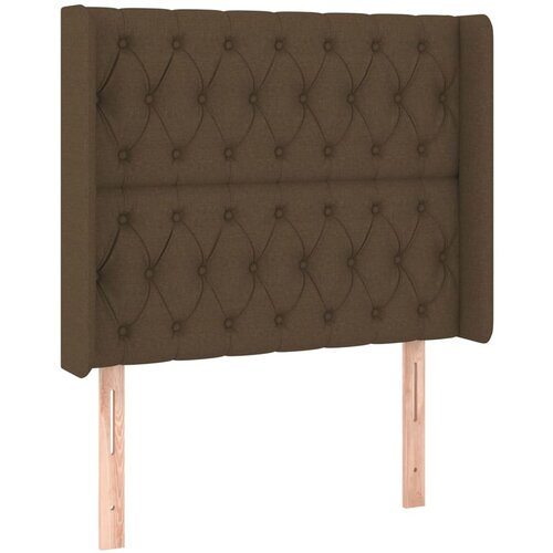 Maison Chic vzglavna omarica - nočna omarica - posteljna omarica z ušesi temno rjavo 93x16x118/128 cm blago, (21713050) Cene