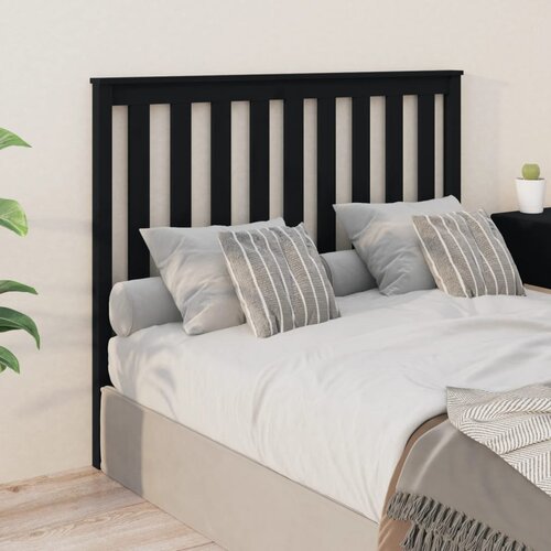  Uzglavlje za krevet crno 146 x 6 x 101 cm od masivne borovine Cene