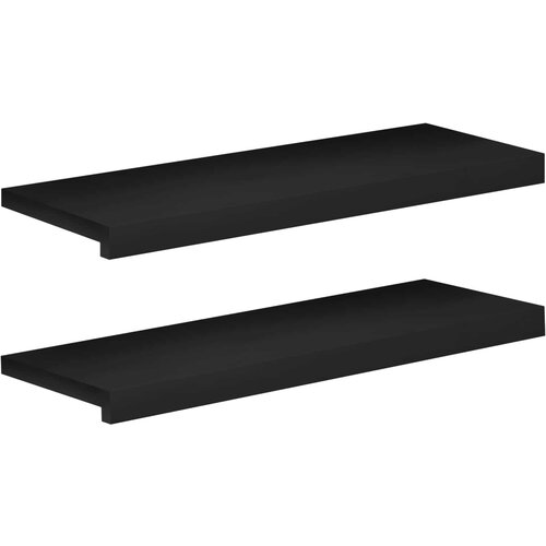  Prozorske klupice 2 kom. Crna 80x 25 x 2 cm Čvrsto drvo bukve Slike