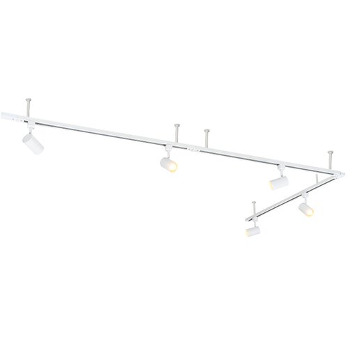 QAZQA Modern hangend railsysteem met 5 spots wit 1-fase - Iconic Jeana Cene