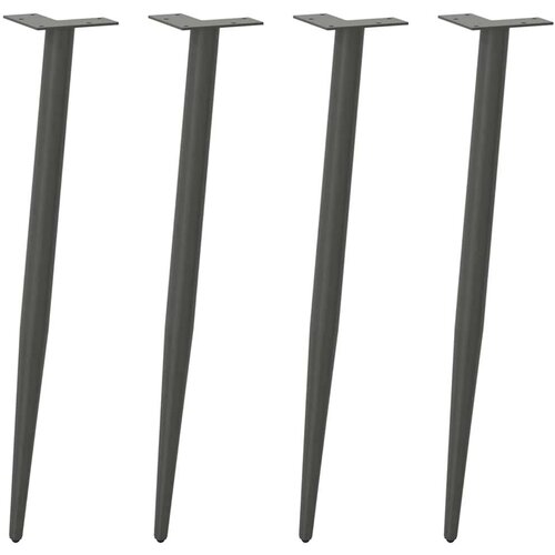 vidaXL Noge kavne mize stožčaste oblike 4 kosi antracit 72-73 cm jeklo Cene