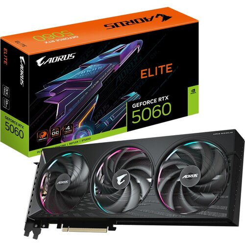 Gigabyte AORUS GeForce RTX 5060 ELITE 8GB Graphics Card HDMI/DP Slike