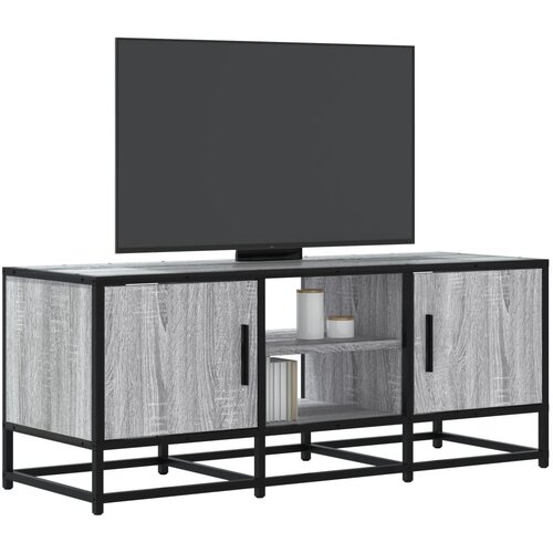 vidaXL TV omarica siva sonoma 100x35x41 cm inženirski les in kovina Cene