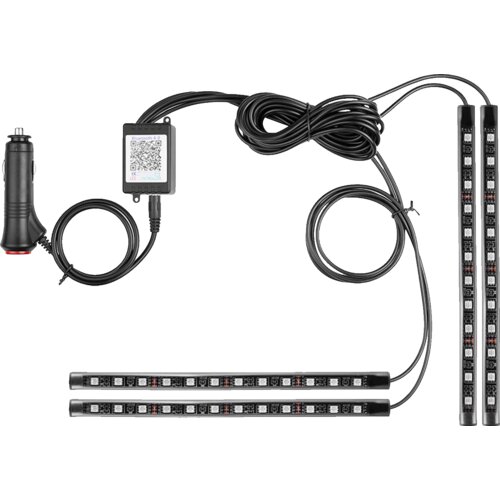 Tracer RGB LED svjetlo za automobil, Bluetooth - RGB CAR LIGHTING, Crno Slike