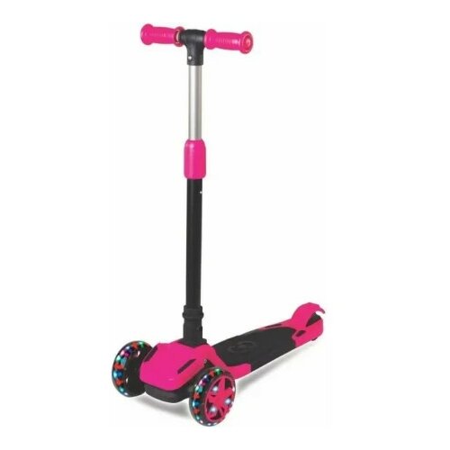 Furkan trotinet tulpar foldable scooter w/led light(pink) ( FR58925 ) Cene