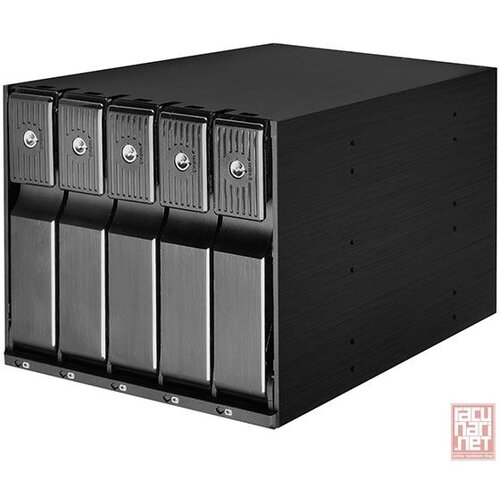 Silverstone FS305B, SAS/SATA internal enclosure, 3x 5.25 bay for 5x 3.5 HDD, aluminum construction, Black Slike