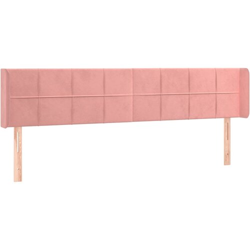 Maison Chic posteljno vzglavje - vzglavna omarica - nočna omarica z ušesi roza 203x16x78/88 cm žamet, (21713290) Cene