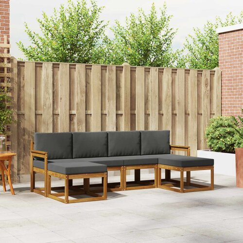  Set vanjskih sofa 6 kom. Prirodna i antracit Smeđa 249 x 122,5 x 73 cm Cijene