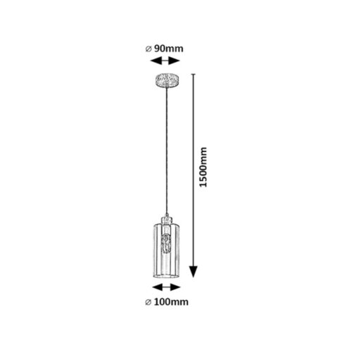 Rabalux visilica tanno E27 1x max 25W hrast (72141) Cene