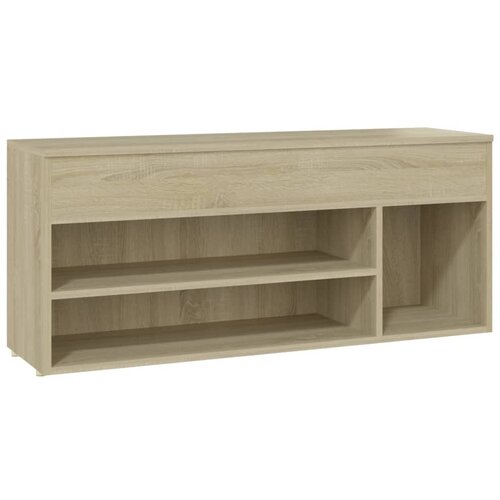 Maison Chic Klop za čevlje - Sedež za čevlje sonoma hrast 105x30x45 cm iverna plo&amp;scaron;ča, (21777458) Slike