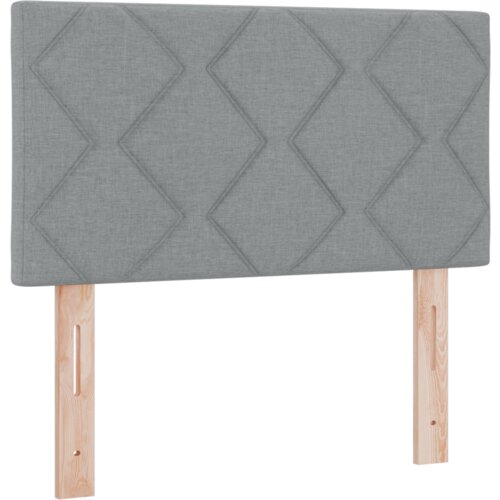 VidaXL krevet s madracem svjetlosiva 80x200 cm tkanina, uzglavlje dizajn dijamantskih kocki svjetlosiva 80 cm tkanina Slike