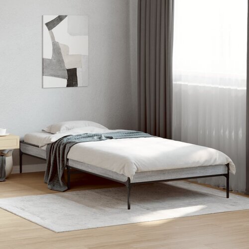 Furnova Posteljni okvir siva sonoma 90x200 cm inženirski les in kovina, (21935036) Slike