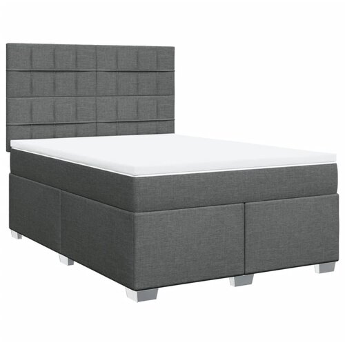 Maison Chic Box spring postelja - Vzmetna postelja z vzmetnico temno siva 160x200 cm blago SL11710, (21904057) Cene