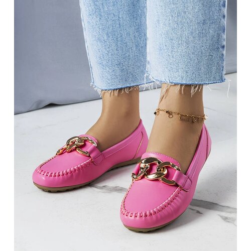 Gemre Pink loafers with Norma chain Cene
