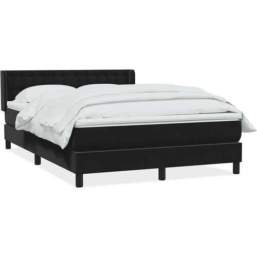 VidaXL Box spring krevet s madracem crni 160x210 cm bar&amp;scaron;unasti Slike