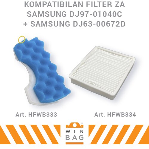 Samsung komplet filtera usisivača DJ63-00672A+DJ97-01040C Art. HFWB333/HFWB334 Slike