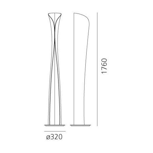 ARTEMIDE 1361010A - led podna lampa cadmo LED/44W/230V + 1xGU10/10W/230V crna Slike