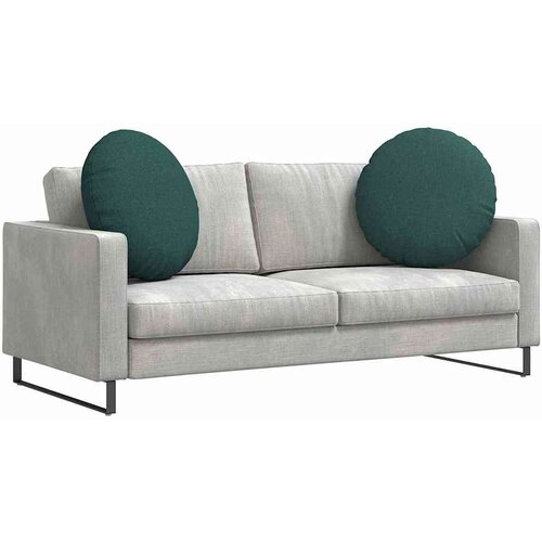  Jastučići za sjedenje 2 pcs Tamnozelena &amp;Oslash;60 x 21 cm tkanina Slike