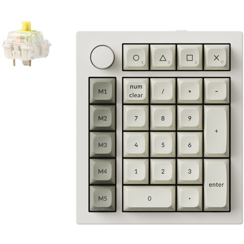 KEYCHRON Q0 Max Mehanska numerična tipkovnica, Wireless Bluetooth 2.4 GHz, Custom Numpad , Switch Banana, Q0M-P4, (21733768) Cene