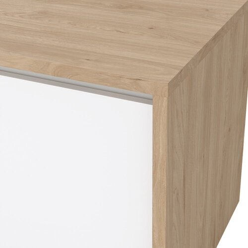 Tvilum Bijela/u prirodnoj boji TV komoda u dekoru hrasta 179x52x48 cm Next &amp;ndash; Slike