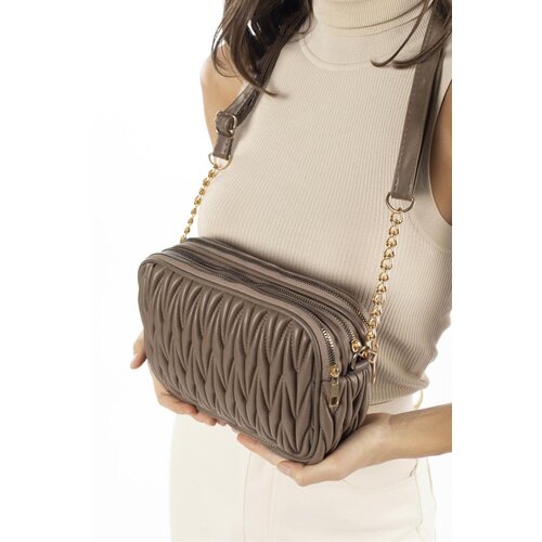 Madamra Mink Women&amp;#039;s Multi-Compartment Quilted Crossbody Bag Slike