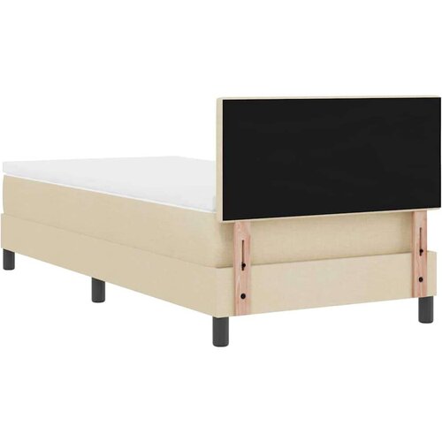  Boxspring krevet s madracem Krema 80 x 200 cm tkanina Slike