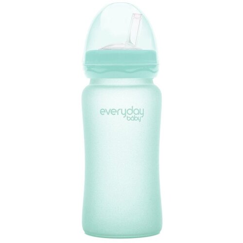 Everyday baby staklena boca sa slamkom, 240ml Healthy+, Zelena mint Slike
