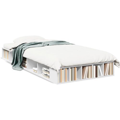 VidaXL Okvir za krevet bijeli 90x200 cm konstruirano drvo Slike