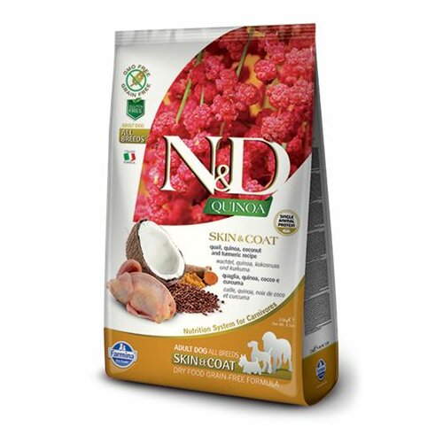 Farmina N&D quinoa hrana za pse - skin & coat quail 800gr Slike