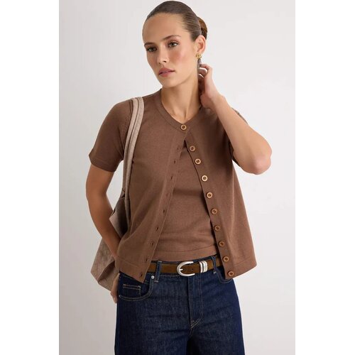 TRENDYOLMILLA ženski set bluza-cardigan Twoss26Hi00014, smeđa Cene
