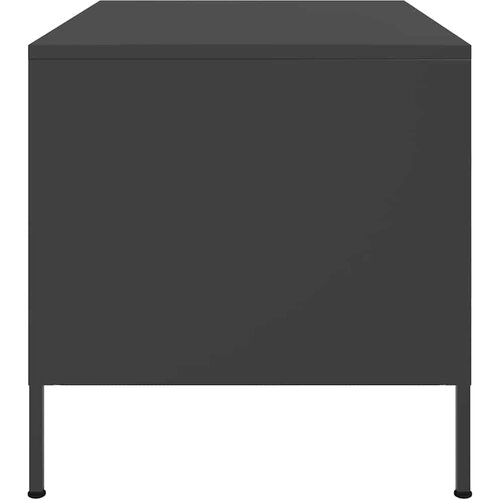  Stolić za kavu crni 68 x 50 x 50,5 cm od čelika Slike