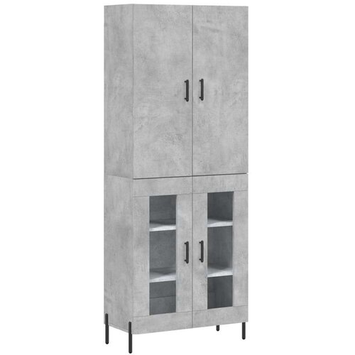  Visoka komoda siva betona 69 5x34x180 cm od konstruiranog drva Slike