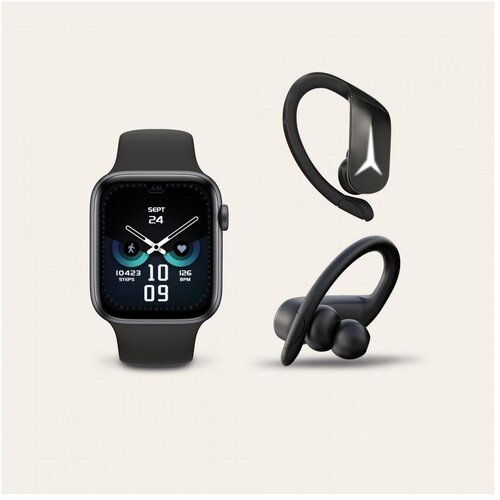 Ksix komplet active, brezžične športne slušalke SportBuds2 z urbano 3 pametno uro, črna barva., (21206273) Cene