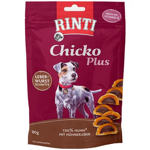 Rinti Chicko Plus jetrna klobasa - Varčno pakiranje: 3 x 80 g