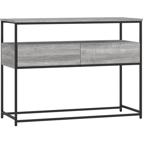 Maison Chic konzolna miza - miza ob steni siva sonoma 100x40x75 cm inženirski les, (21785949) Cene