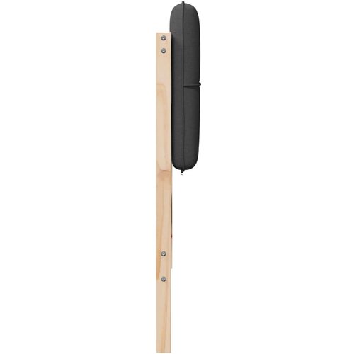VidaXL tapecirani uzglavlje s uzglavljem smeđa i tamno siva 135 cm Slike