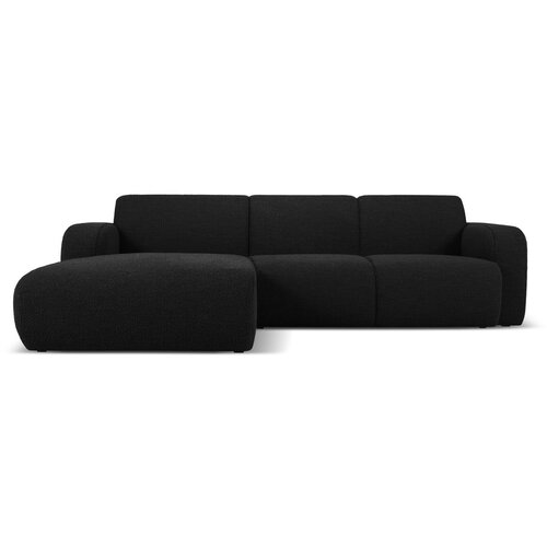Micadoni Home Crna kutna garnitura od bouclé tkanine (s lijevim kutom) Molino – Cijene