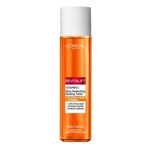 L´Oréal Paris Revitalift Clinical Vitamin C Pore Perfecting Peeling Toner losjon in sprej za obraz za vse tipe kože 180 ml unisex Cene