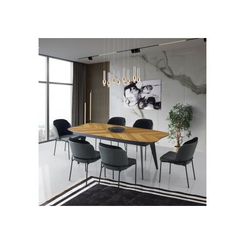 Hanah home LR 951 Trpezarijski sto, smeđe-crni Cene