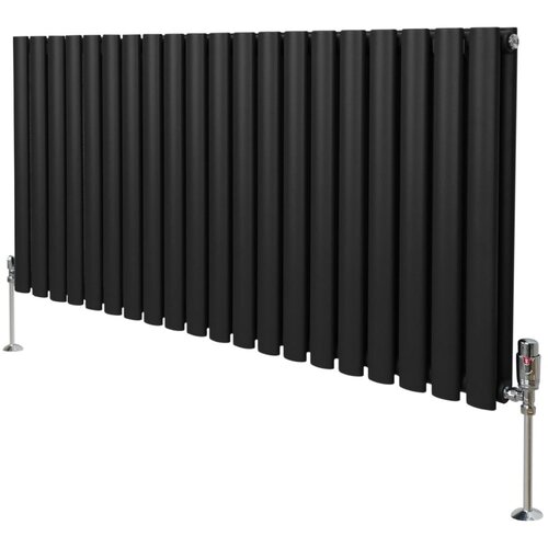 Monster ovalni stebrični radiator in ventili - 600 mm x 1200 mm - črn, (21569765) Slike