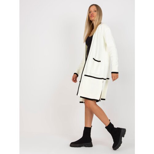 RUE PARIS Sweater-LC-SW-0340.42P-White-Black Cene