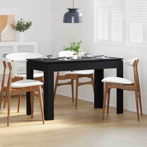  Blagovaonski stol Crni hrast 120x60x76 cm Konstruirano drvo Slike