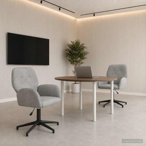 vidaXL Okretne radne stolice 2 kom. 54 x 55 x 90 cm Svjetlosiva Baršun Cene