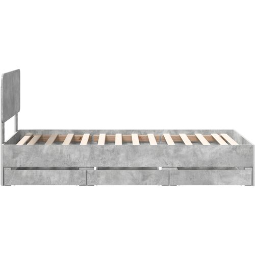  Krevetna konstrukcija s ladicama Betonsko Siva 75 x 190 cm Slike