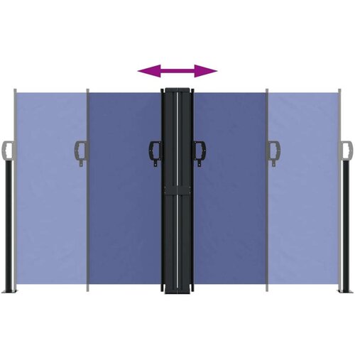  Uvlačiva bočna tenda 140 x 1000 cm plava Slike